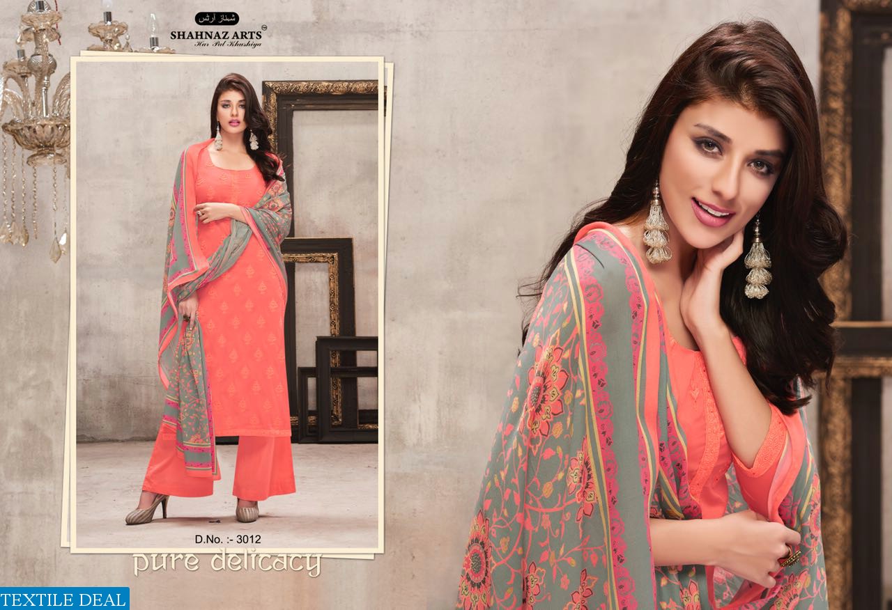 shahnaz art muskari Wholesale Embroidered Dress material